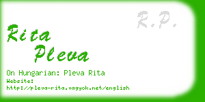 rita pleva business card